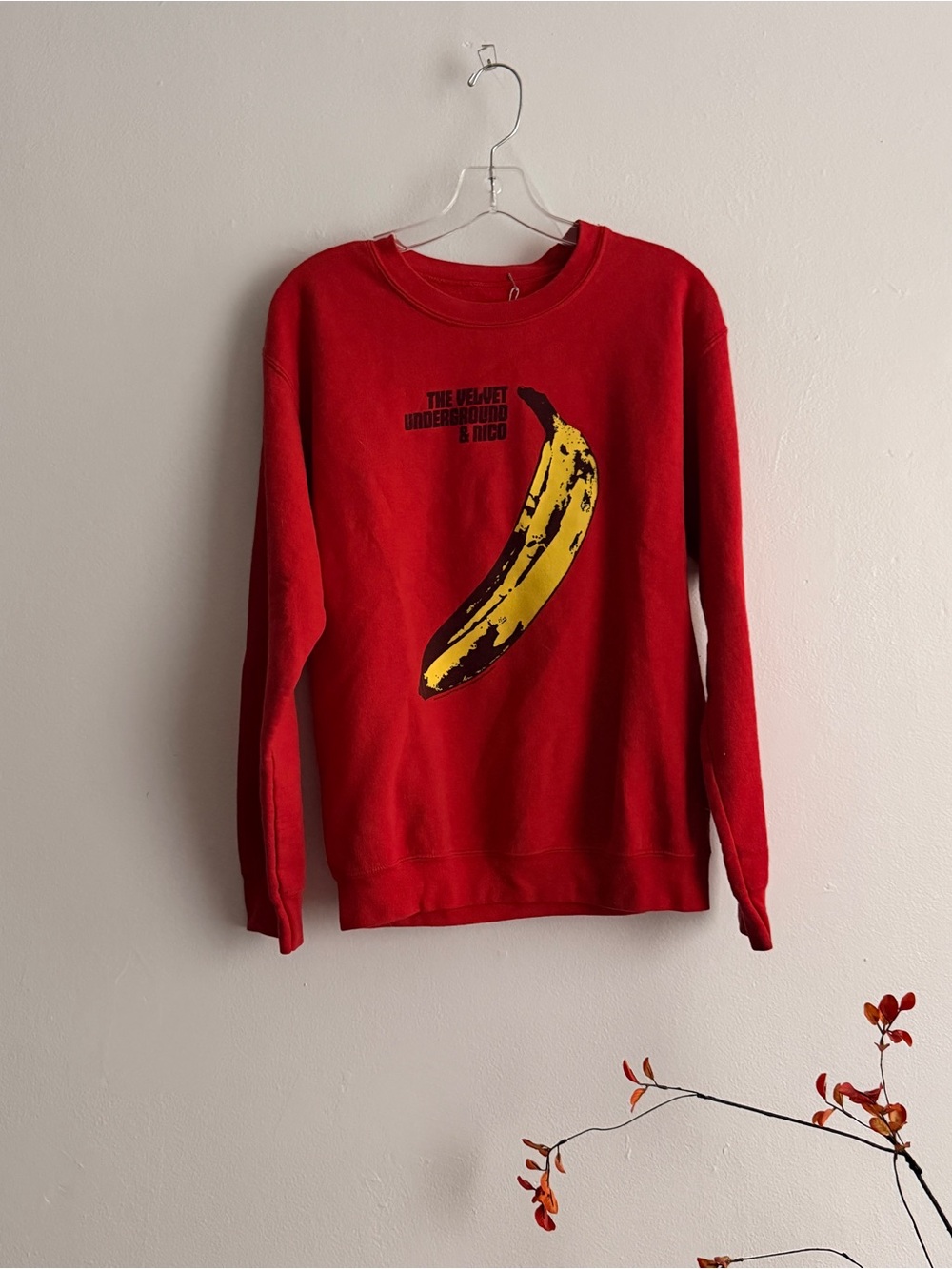 Velvet Underground Red Crewneck Sweatshirt